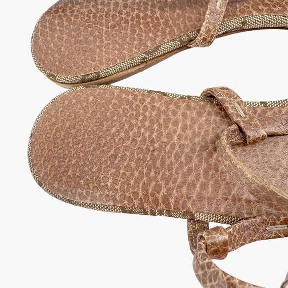 Gucci Bamboo GG Flat Thong Sandals Size 36 US 6 Beige Monogram Canvas Flop Flop - Picture 13 of 13